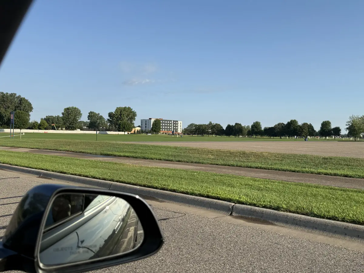 Wide open recreational green space with playing fields in Blaine, Minnesota